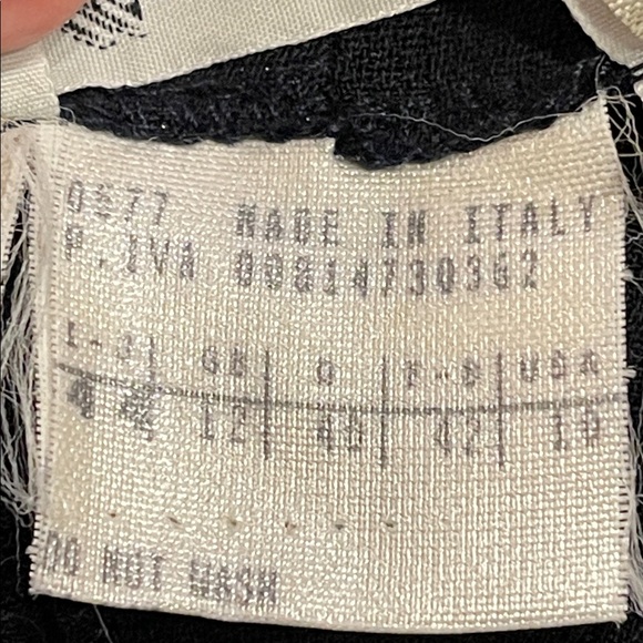 Vintage Wool High Rise Tailored Trousers – Navy Black Micro Check (US 6) - Picture 9 of 10